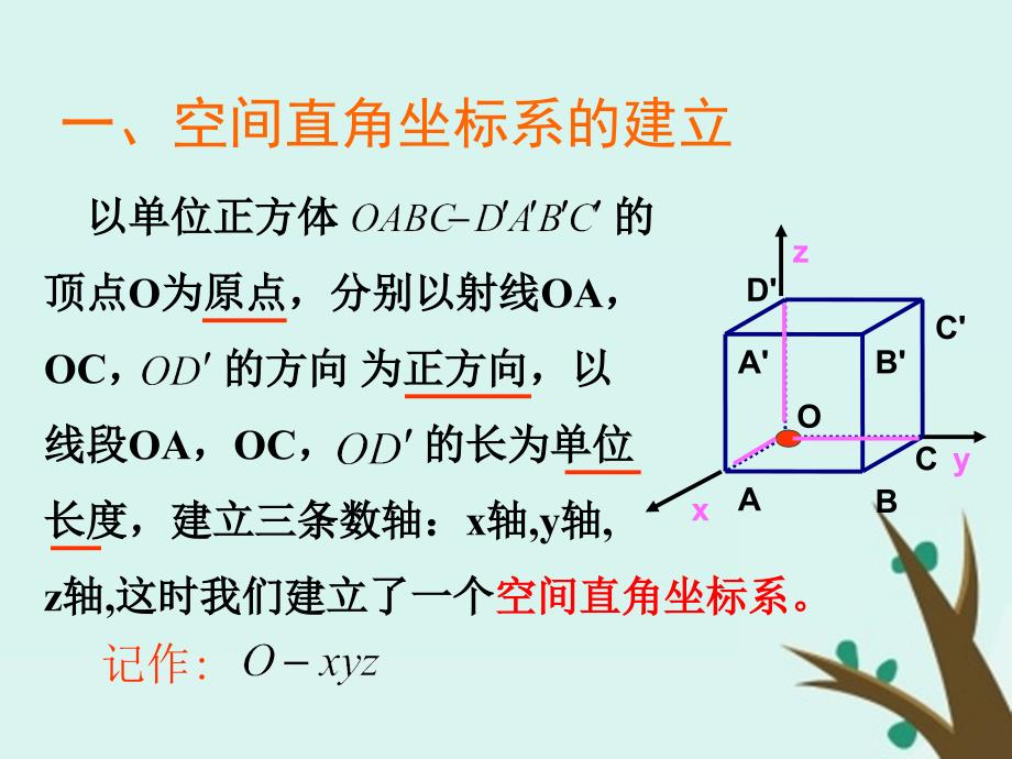 2018年高中数学 第二章 解析几何初步 2.3.1 空间直角坐标系的建立课件1 北师大版必修2_第3页