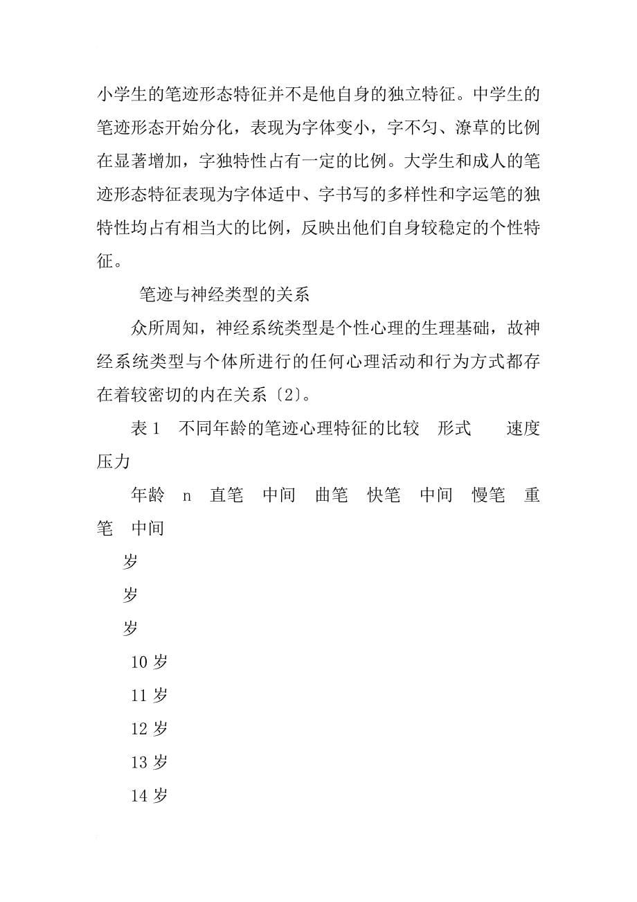 汉字笔迹与个性测评研究_1_第5页