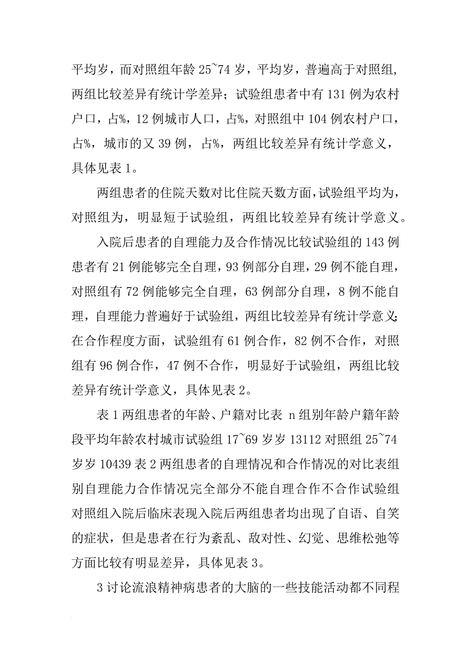 城市流浪精神病患者的住院管理与护理特点分析_第2页