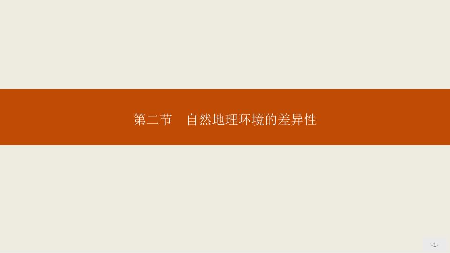 2018-2019学年高一地理人教版必修1导学练课件：第5章 自然地理环境的整体性与差异性 5.2 自然地理环境的差异性_第1页