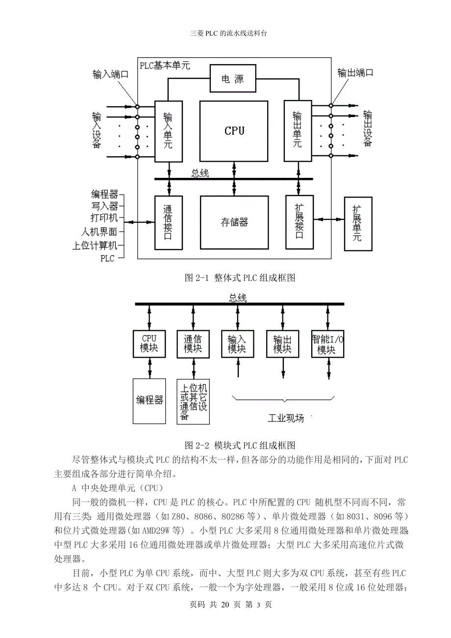 毕业论文范文——三菱PLC的流水线送料台_第3页