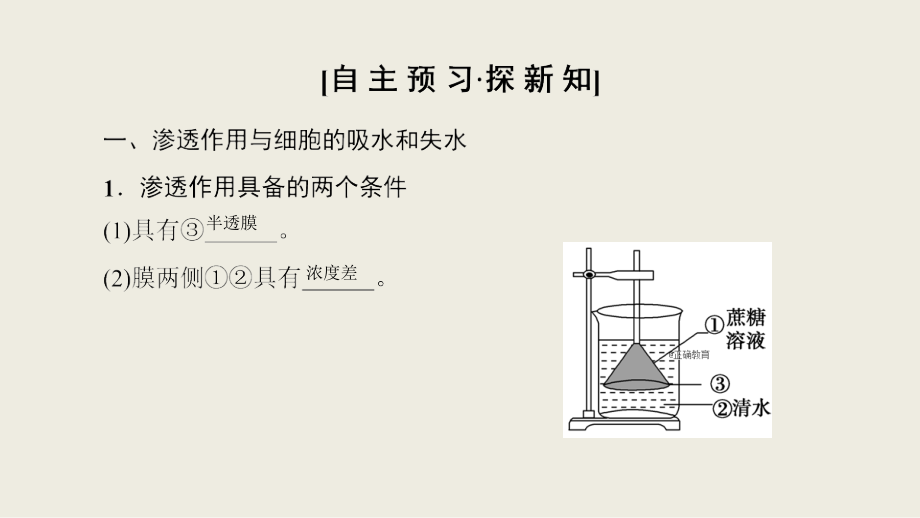 2018-2019学年高一生物人教版必修1课件：第4章 第1节 物质跨膜运输的实例_第3页