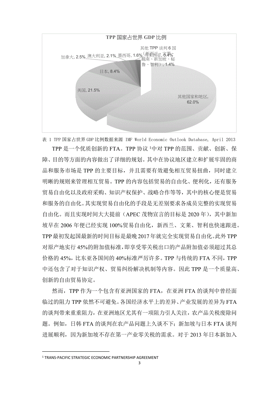 毕业论文范文——以日本加入TPP谈判为例探究自由贸易协定中关税废除项目带来的东道国农业保护危机_第3页