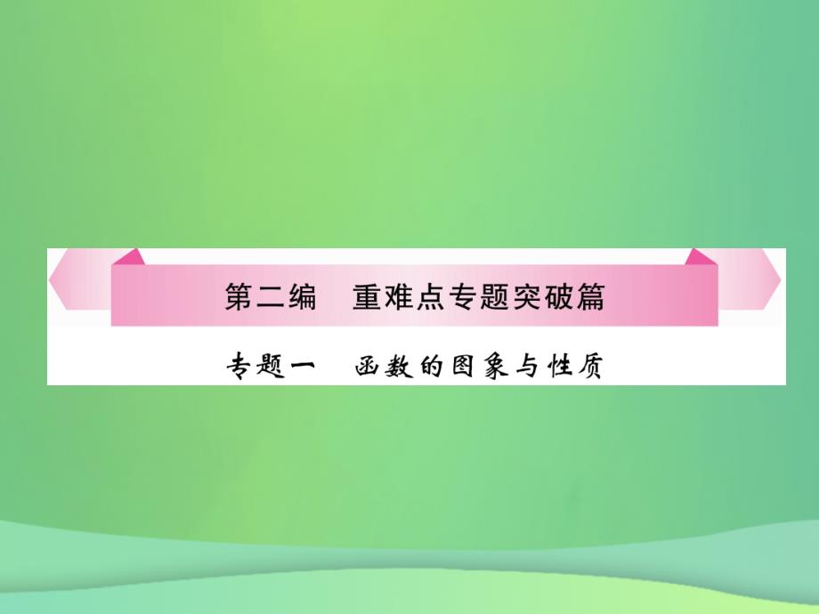 （毕节专版）2019年中考数学复习 专题1 函数的图象与性质（精讲）课件_第1页