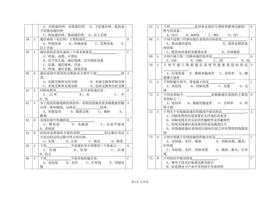 信息技术选择题库_第5页