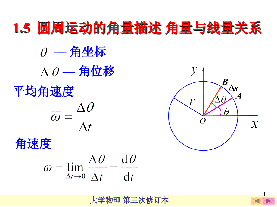 圆周运动角量描述角量与线量关系_第1页