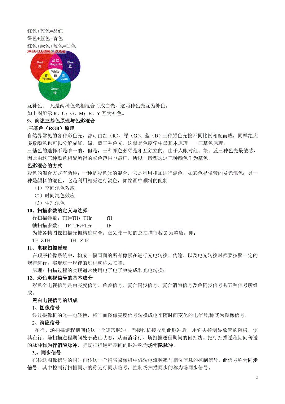 数字电视复习材料_第2页