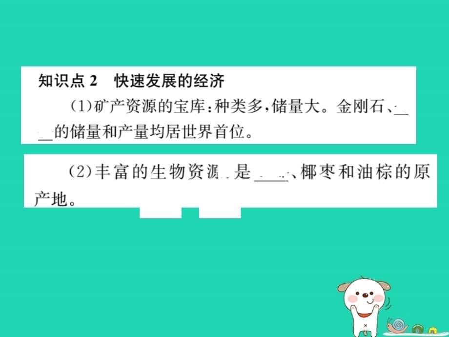 （全国通用版）2019年中考地理 七年级部分 第7章 东半球其他地区和国家复习课件2_第5页