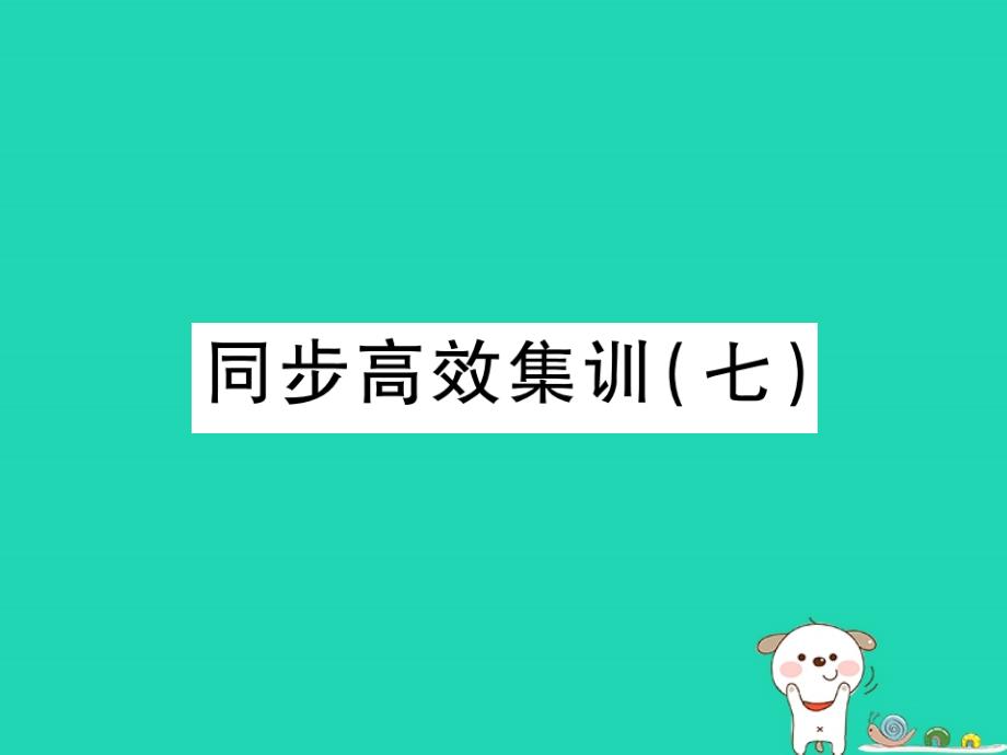 （江西专用）2018年中考地理 同步高效集训（七）课件_第1页