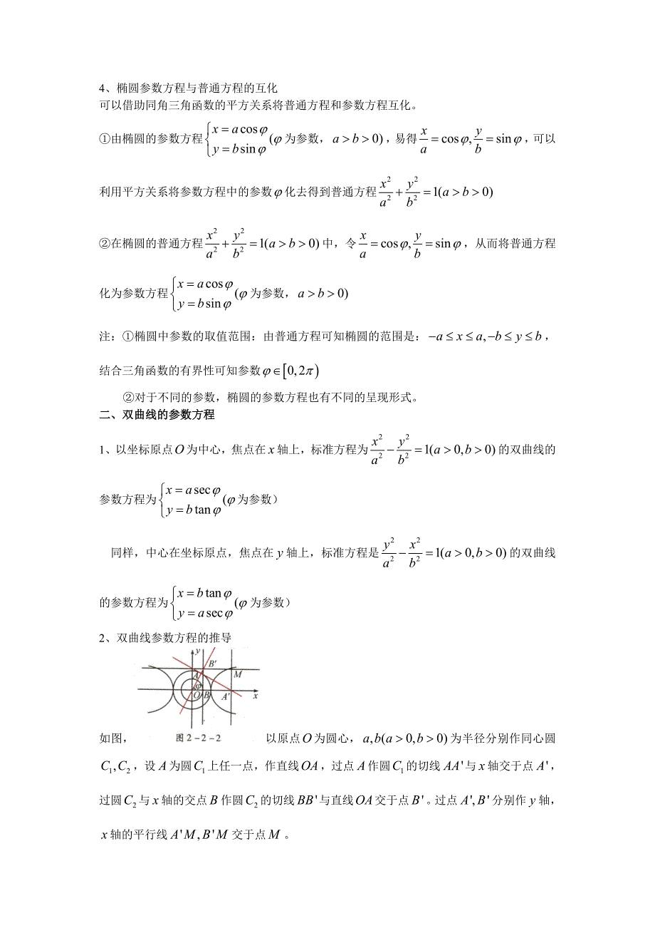常见曲线参数方程_第2页