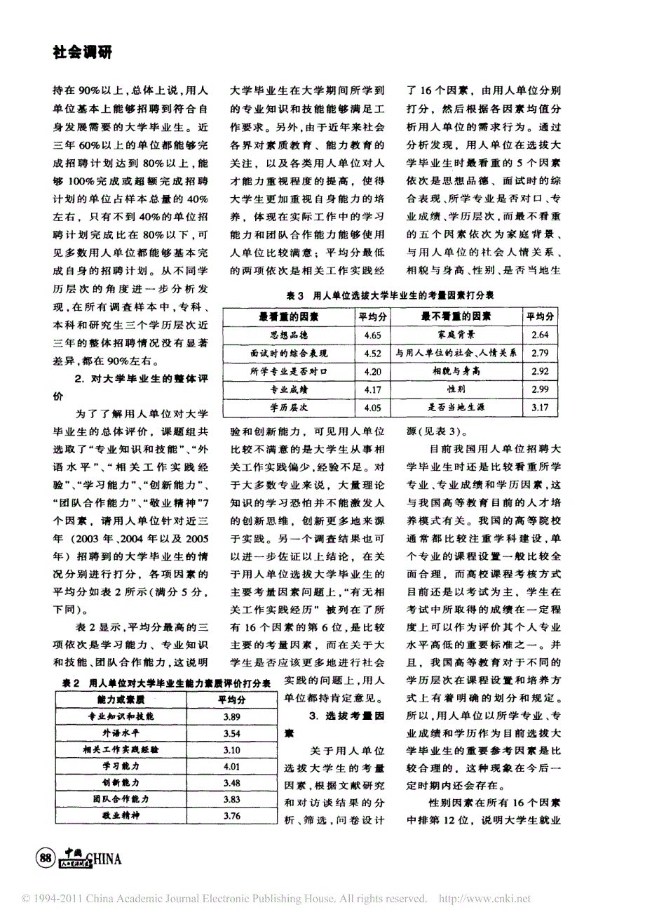 关注用人单位对大学毕业生的需求行为_对北京市用人单位的调查-杨河清_第2页