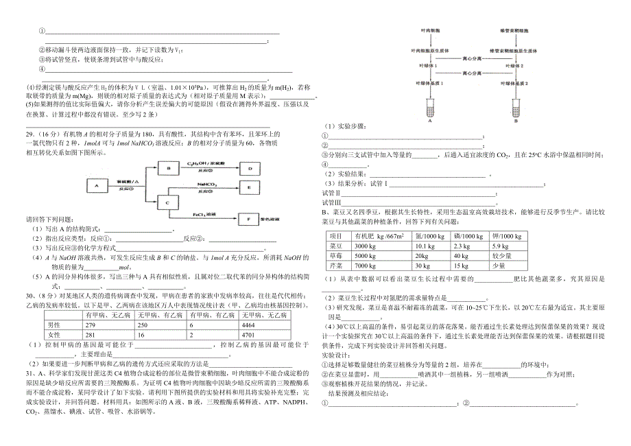 2007届襄樊四中理科综合能力测试(17)_第4页