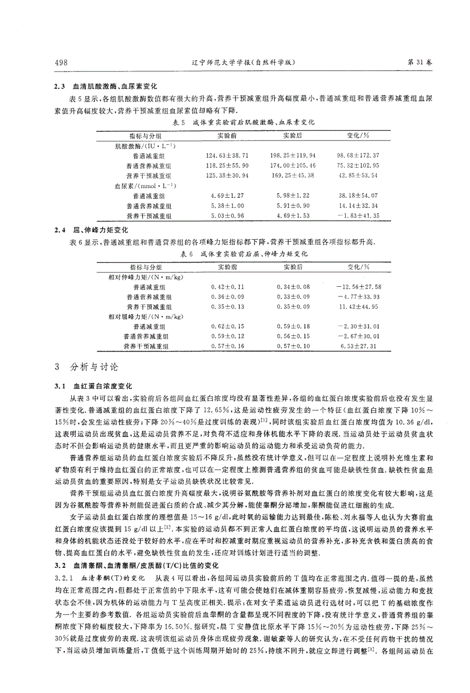 on the change of some biochemistry indexes and nutrition_第3页