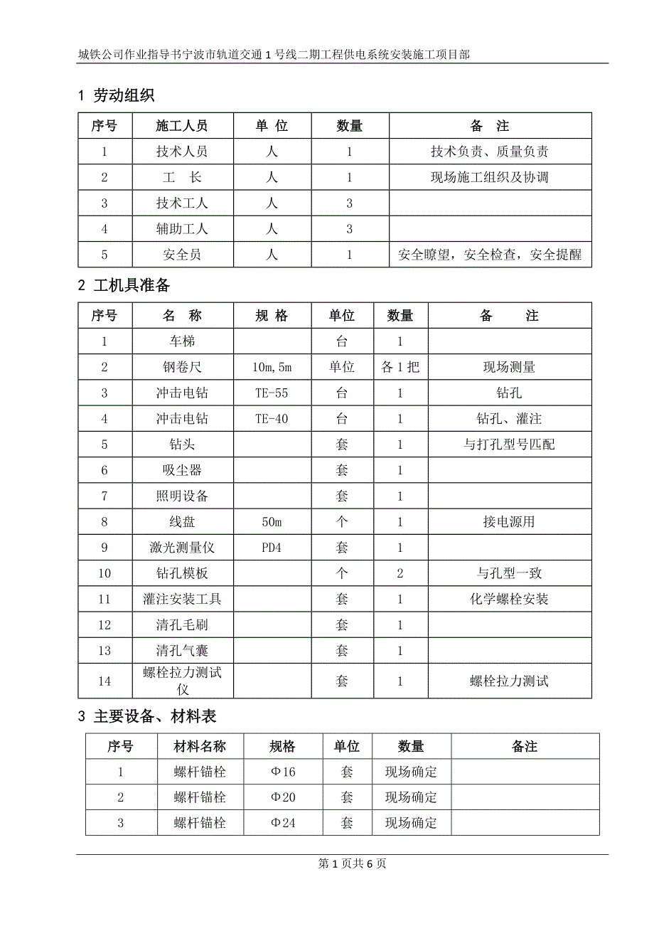 钻孔、锚栓安装_第3页