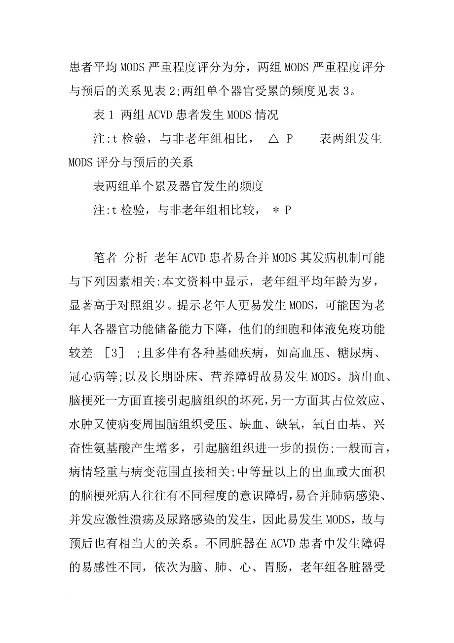 老年急性脑卒中并发多器官功能障碍综合征的分析_1_第3页