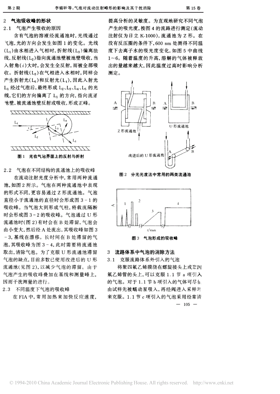气泡对流动注射峰形的影响及其干扰消除_第2页