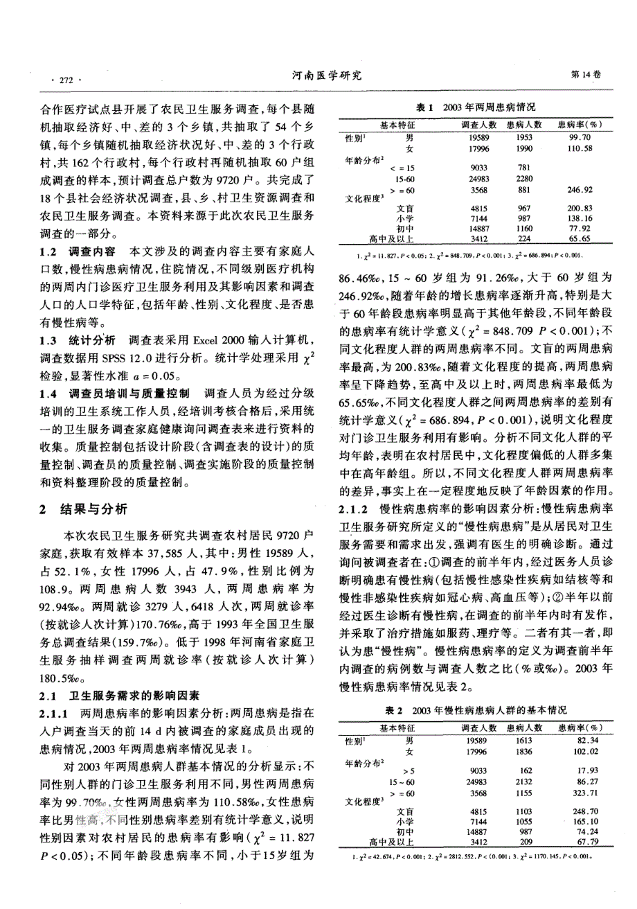 河南省农民卫生服务需求与利用的影响因素分析_第2页