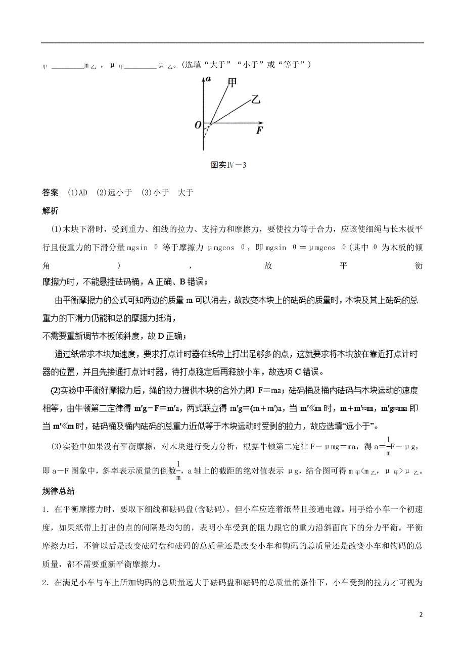 2019年高考物理13个抢分实验 专题4.1 探究加速度与力、质量的关系抢分精讲_第2页