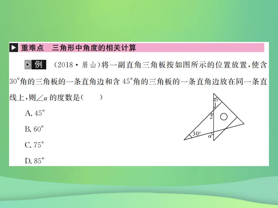 （全国通用版）2019年中考数学复习 第四单元 图形的初步认识与三角形 第14讲 三角形的基础知识课件_第2页