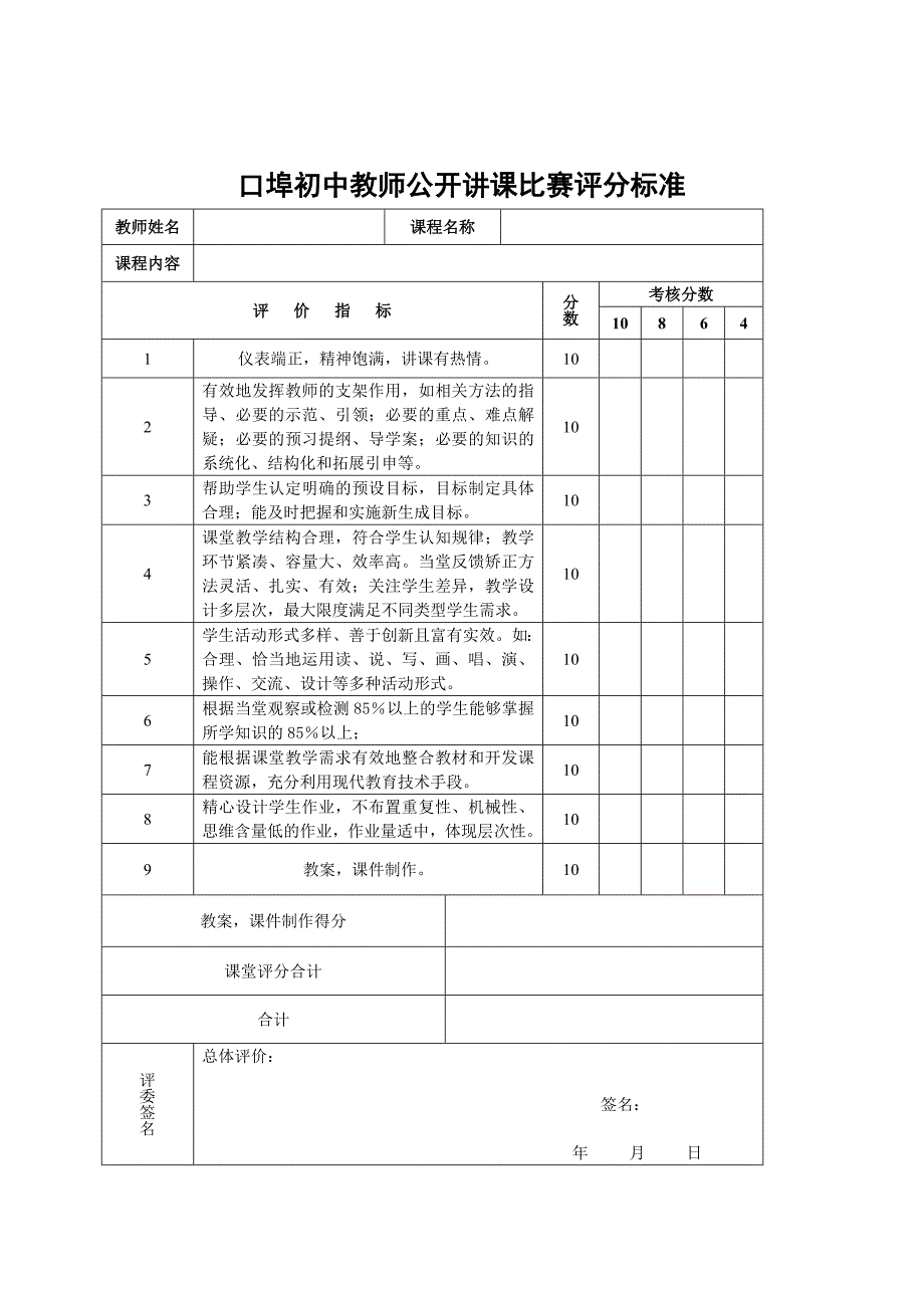 口埠初中教师讲课大赛方案2011.9_第3页