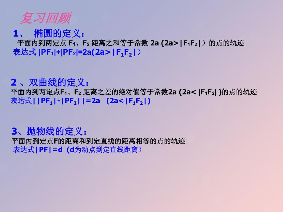 2018年高中数学 第二章 圆锥曲线与方程 2.5 圆锥曲线的共同性质课件9 苏教版选修1-1_第2页