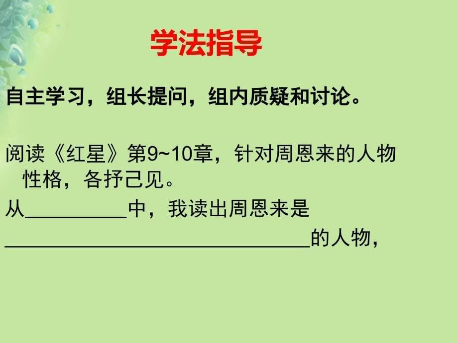 广东省深圳市八年级语文上册 名著导读《红星照耀中国》复习课件 新人教版_第5页