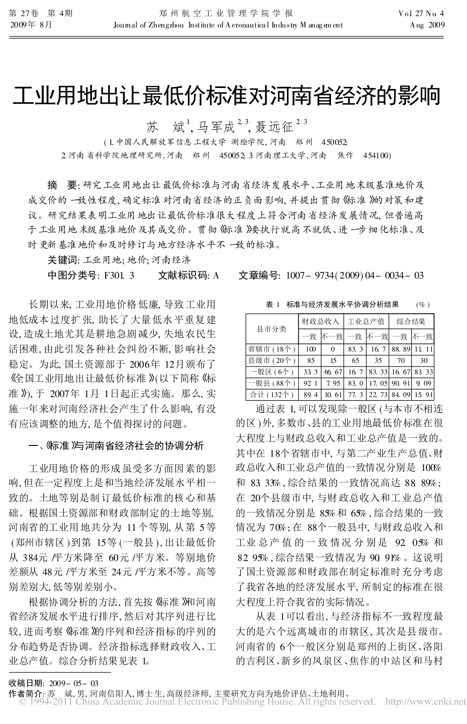 工业用地出让最低价标准对河南省经济的影响_第1页