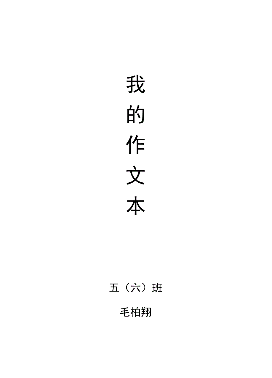 毛柏翔作文本(16k)_第1页