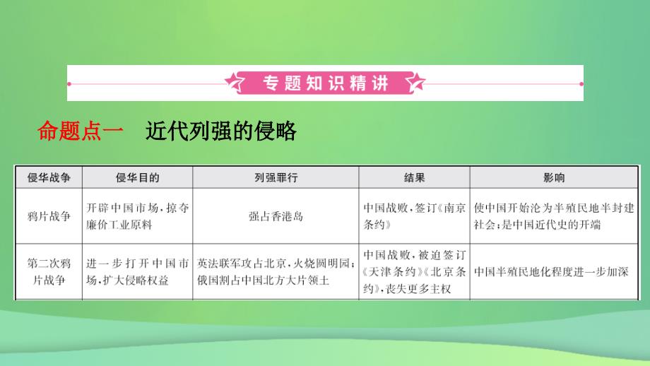 安徽省2019年中考历史专题复习 专题二 近代西方列强的侵略和中华民族的抗争课件_第2页