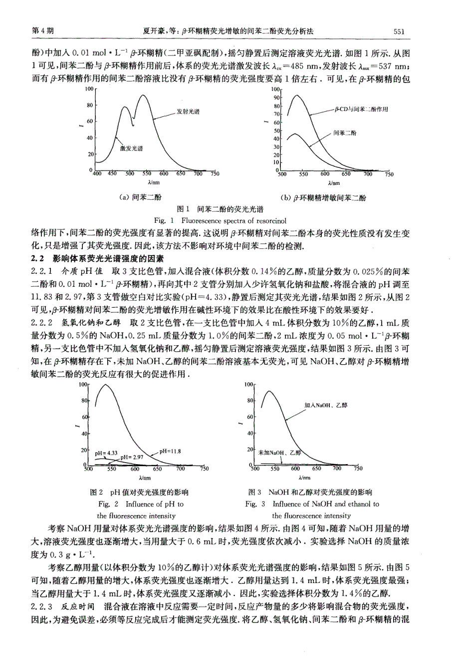 β-环糊精荧光增敏的间苯二酚荧光分析法_第2页