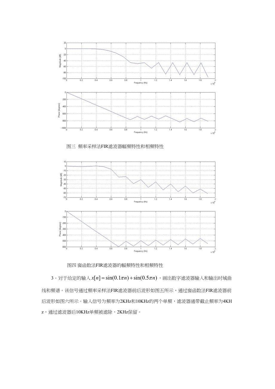 实验二 fir数字滤波器设计_第4页