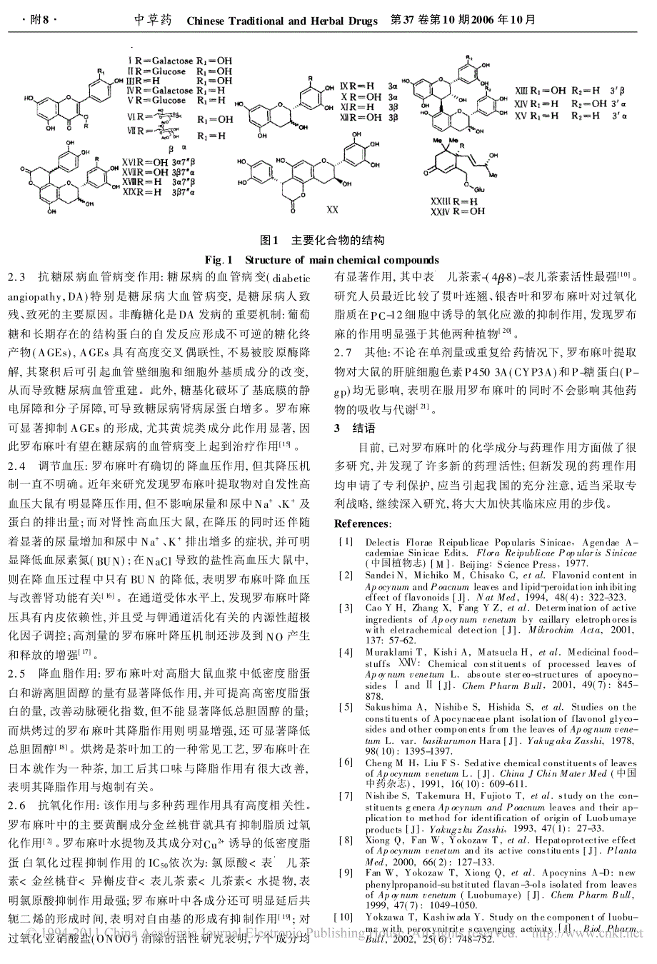 罗布麻叶化学成分和药理活性研究进展_第2页