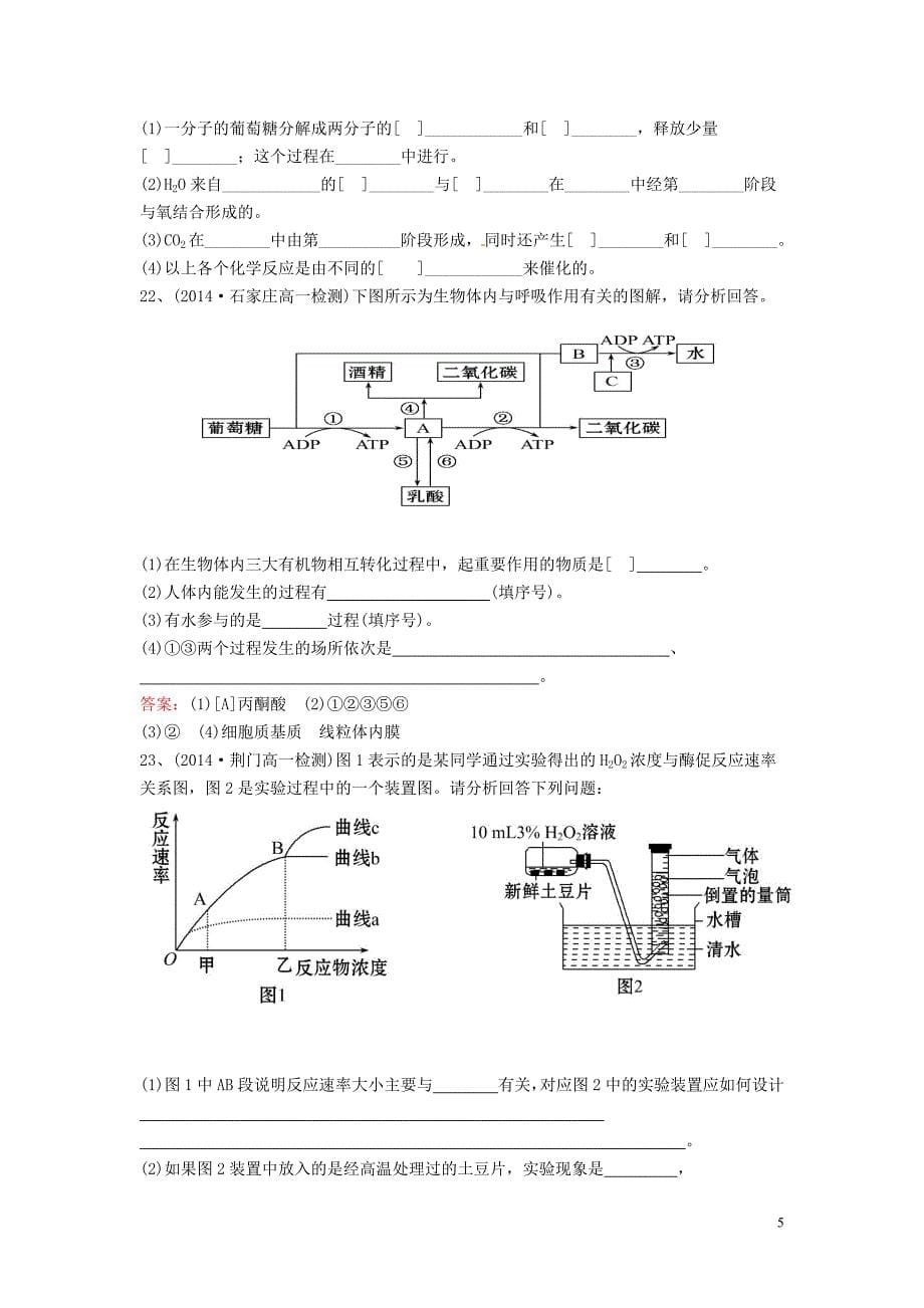 四川省宜宾市一中2017-2018学年高中生物上学期第19周周题训练_第5页