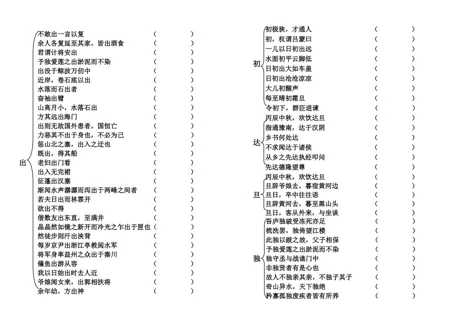 文言常用实虚词练习(考纲)_第3页