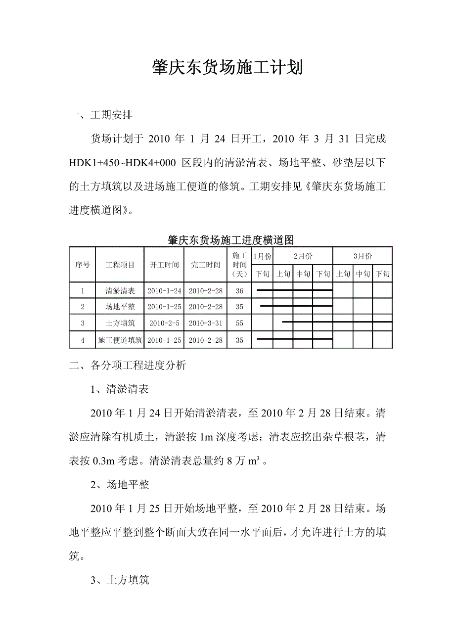 肇庆东货场施工计划2010.01.24(二、三月份)_第3页