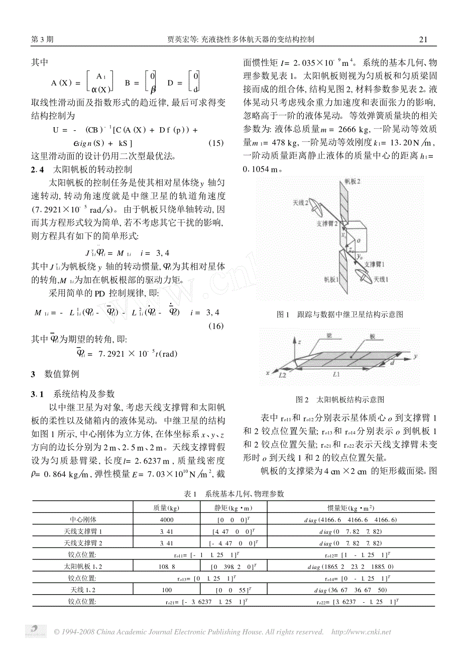 充液挠性多体航天器的变结构控制_第4页