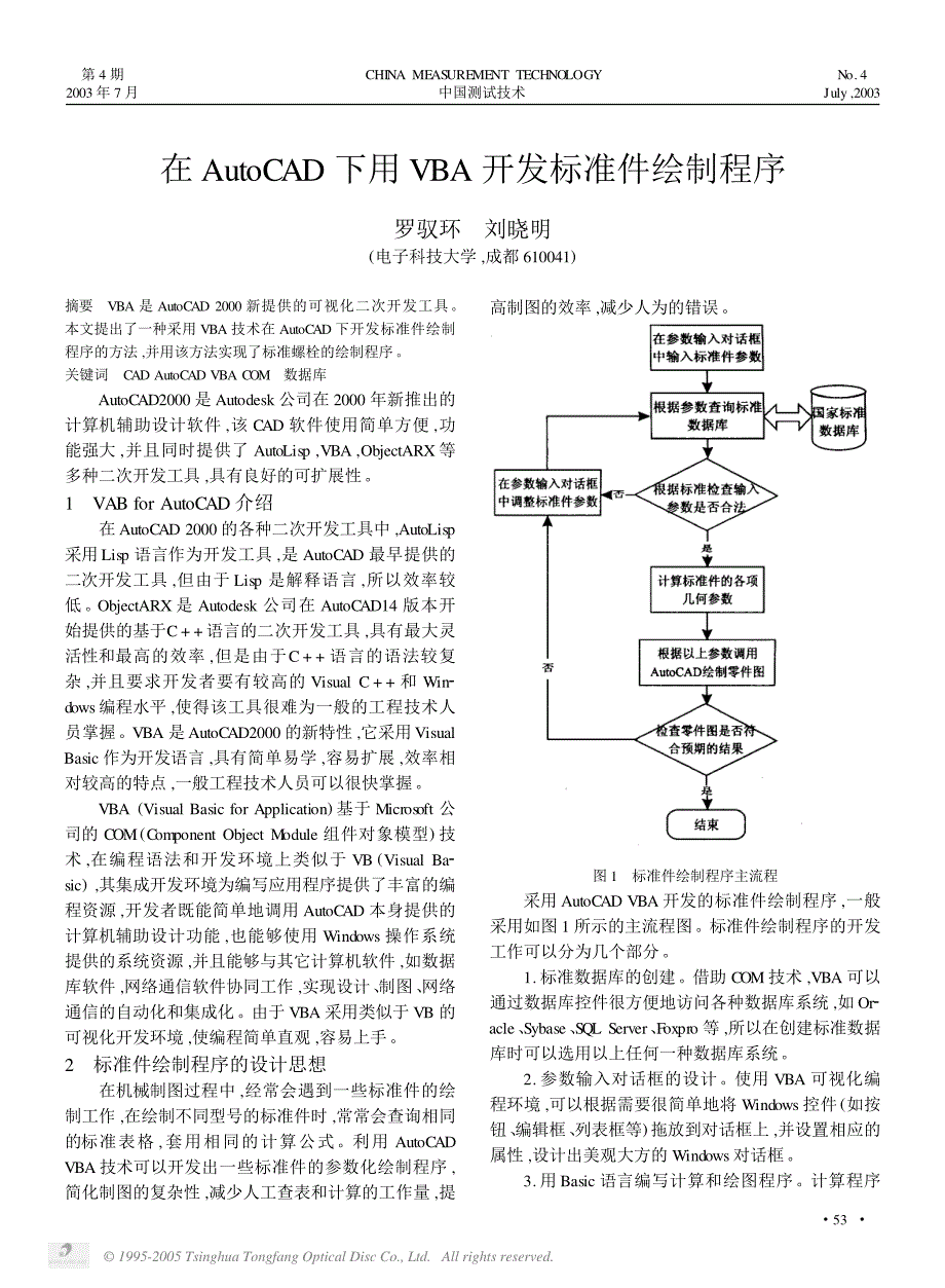 在autocad下用vba开发标准件绘制程序_第1页