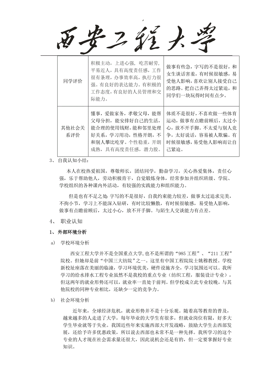 职业生涯规划(王晨)_第4页