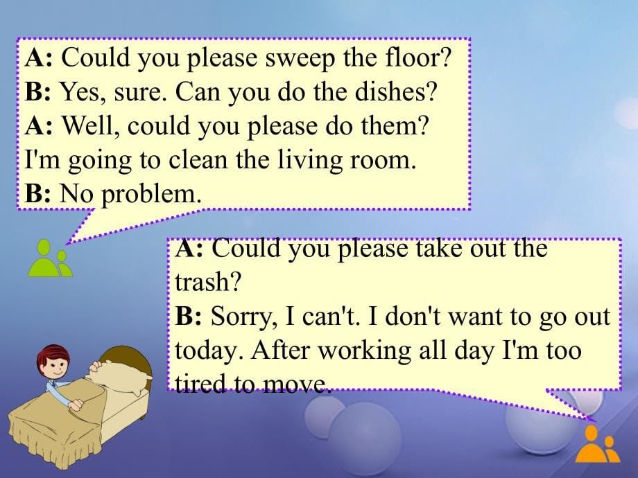 八年级英语下册 unit 3 could you please clean your room课件 （新版）人教新目标版_第5页