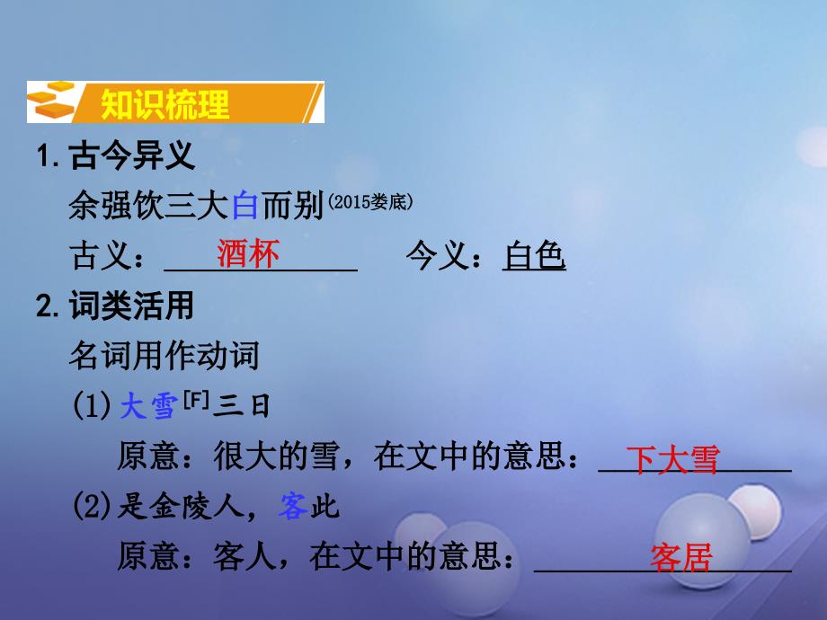 中考语文 第二部分 古诗文阅读 专题一 文言文阅读 十六 湖心亭看雪课件 语文版_第2页