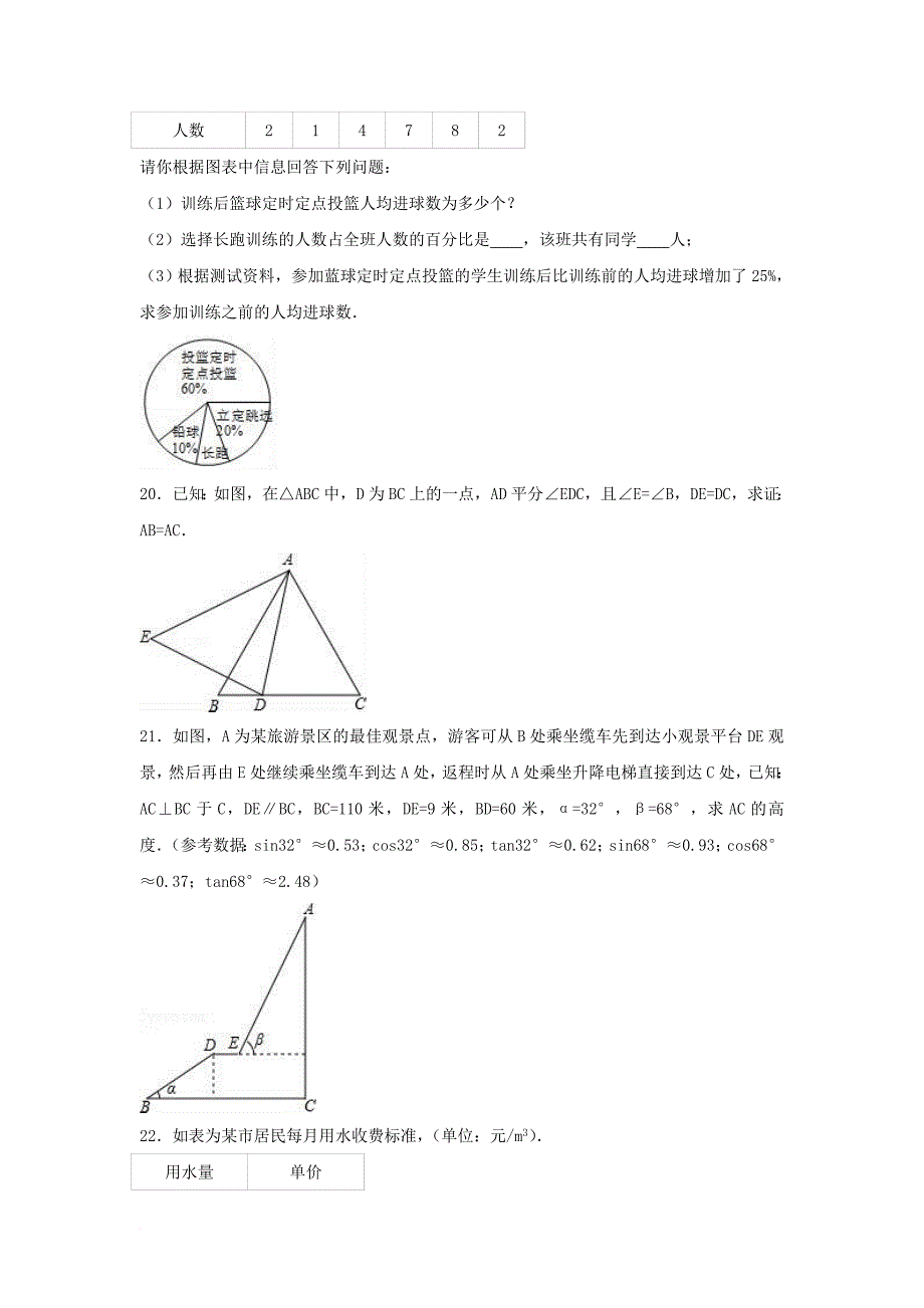 中考数学八模试卷（含解析）_1_第4页