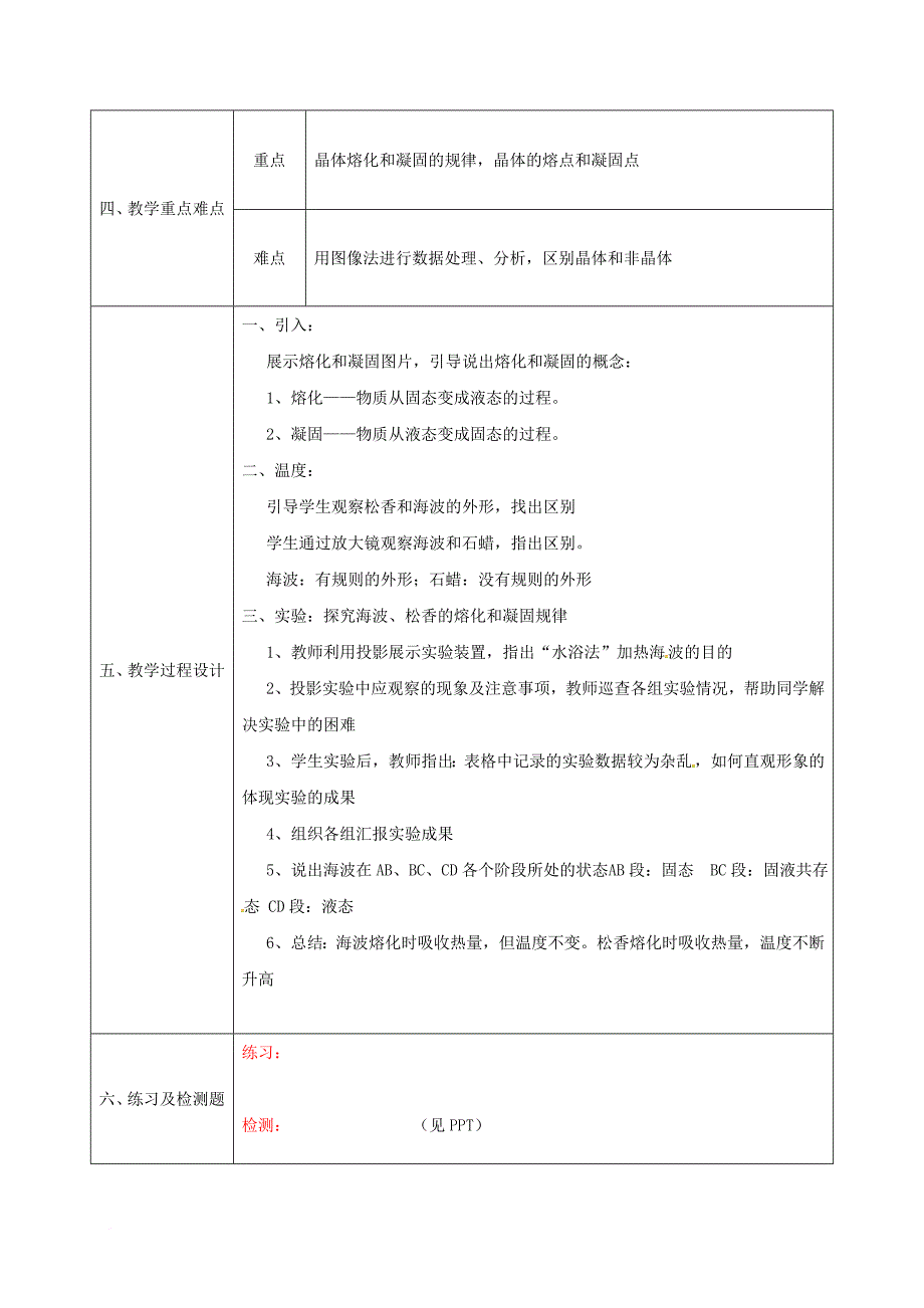 八年级物理上册 3_2 熔化和凝固同课异构教案2 （新版）新人教版_第2页