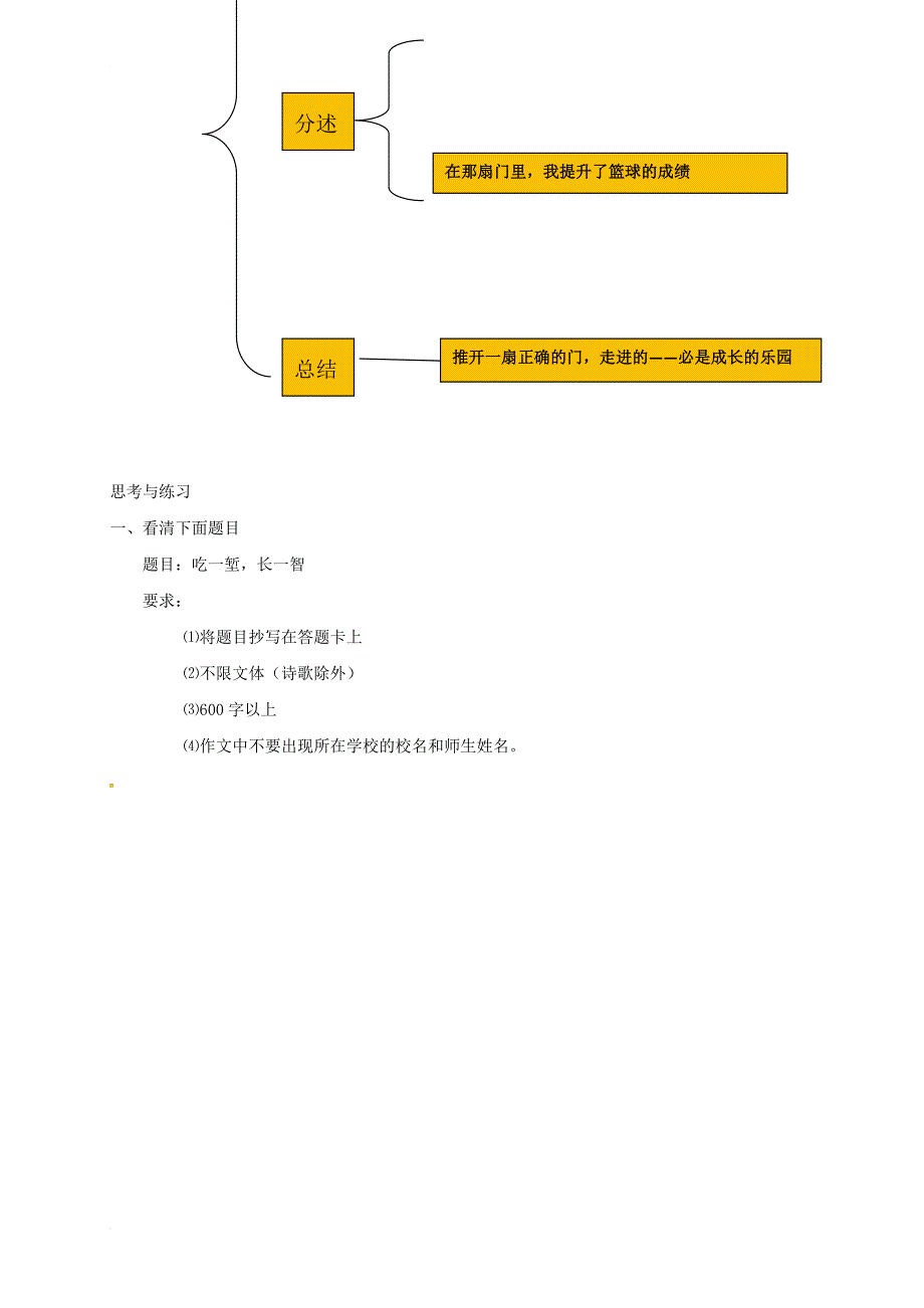 中考语文 命题作文指导推开那扇门教案_第3页