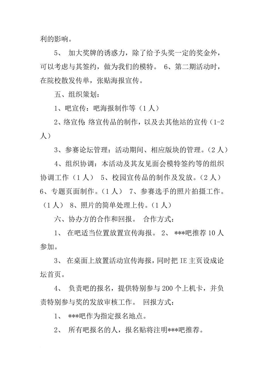 网络活动策划方案_第5页