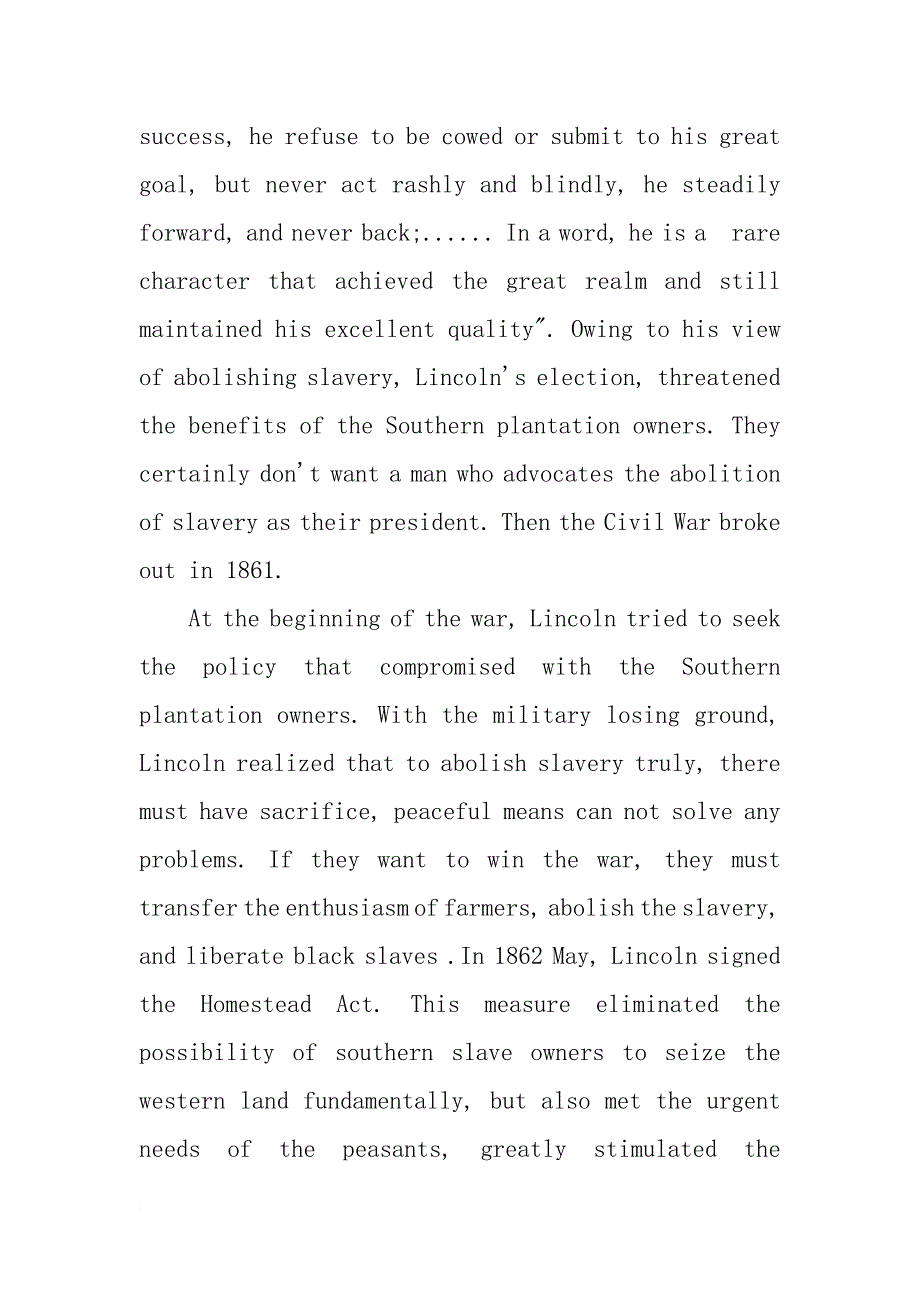 英文林肯演讲稿文体分析_第3页