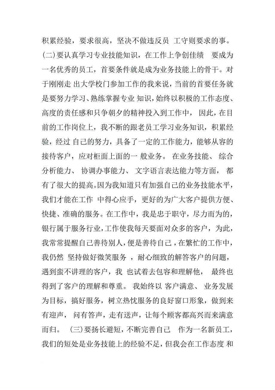 试用期个人工作总结300字_第2页