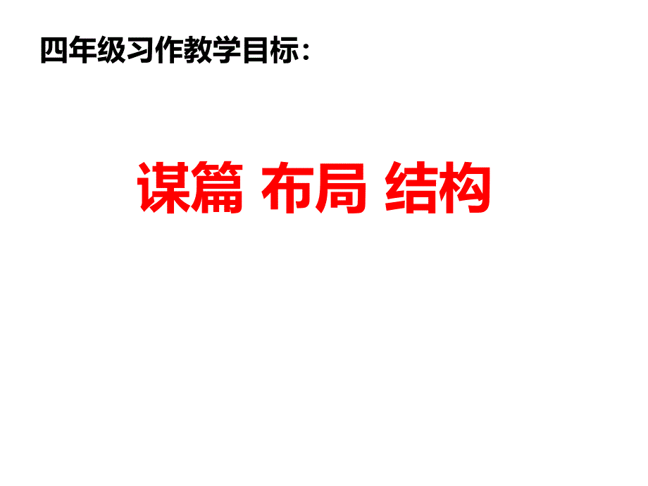 小学四年级作文布局谋篇教学_第1页