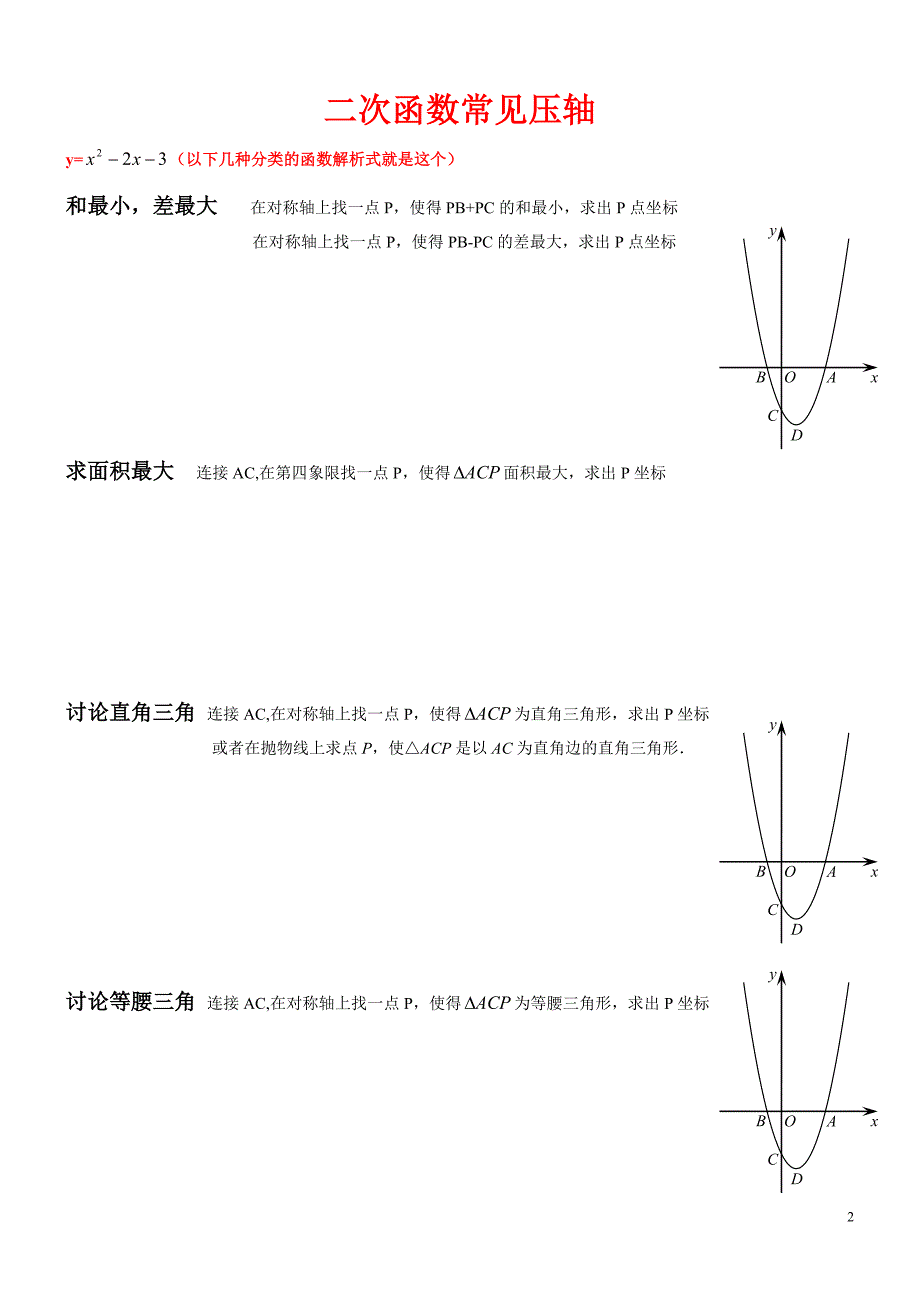 二次函数压轴题解题技巧分类总结精华-一对一辅导必备_第2页