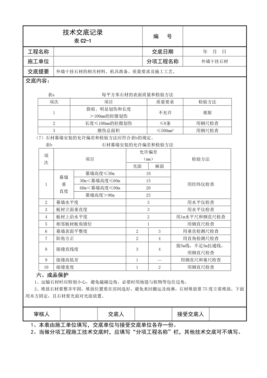 外墙干挂石材技术交底详细_第4页