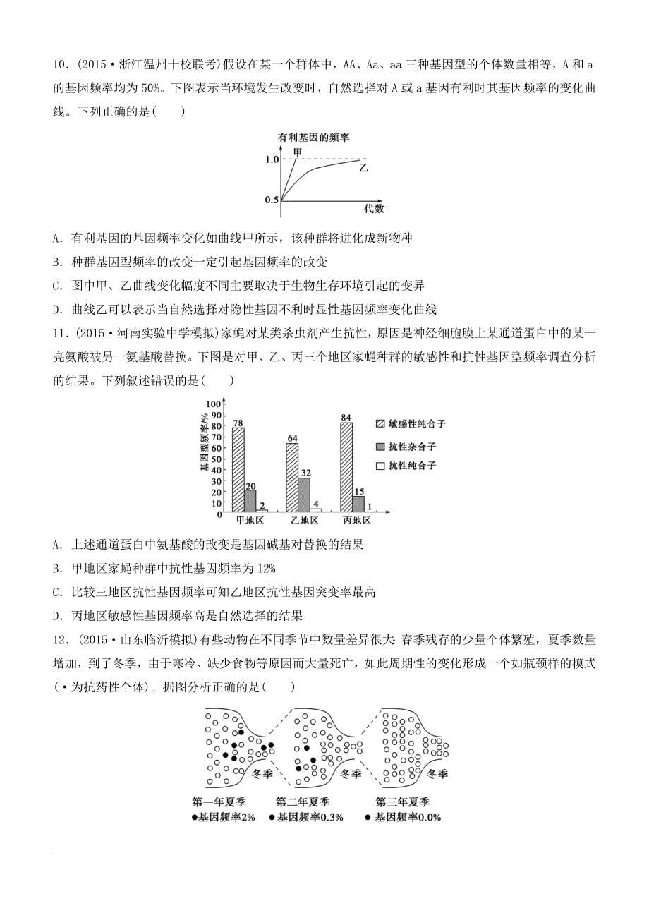 高考生物冲刺复习 专题十三 生物的进化_第5页